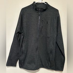 The North Face Heather Gray Fleece Lined Zip Up